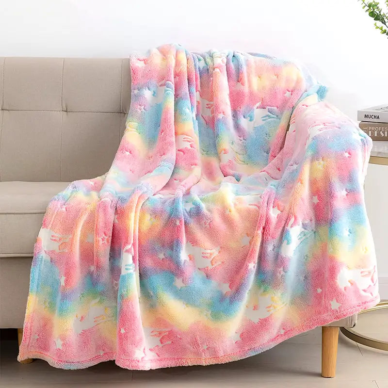 Glow in the Dark Ultra-Soft Flannel Throw Blanket