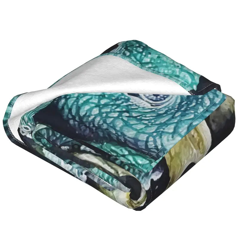 Skull Octopus Flannel Throw Blanket for Sofa & Travel