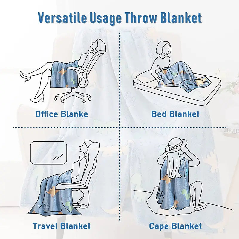 Glow in the Dark Ultra-Soft Flannel Throw Blanket