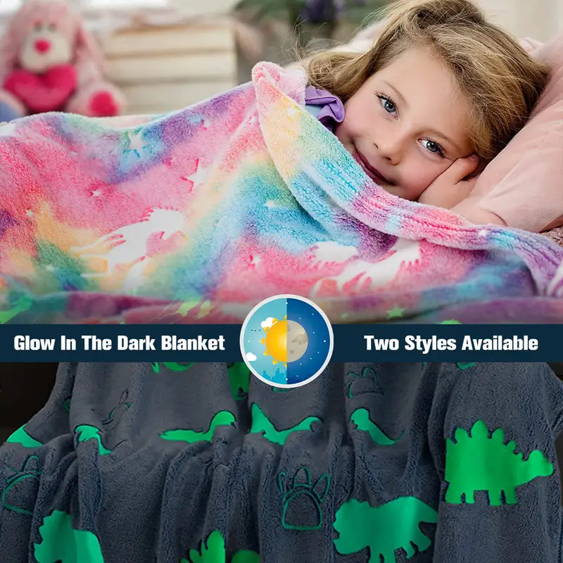 Glow in the Dark Ultra-Soft Flannel Throw Blanket