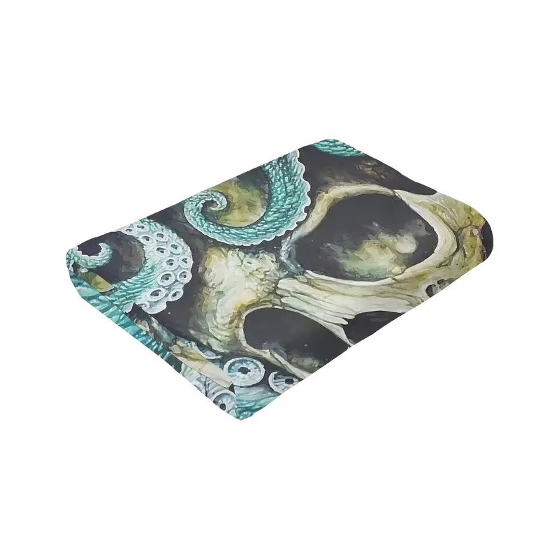 Skull Octopus Flannel Throw Blanket for Sofa & Travel